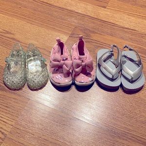 Toddler girl summer shoe bundle, size 6